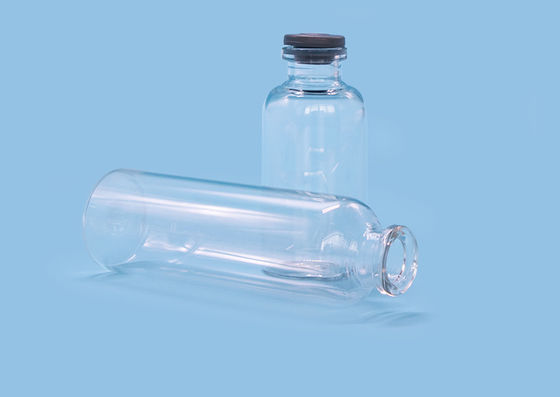 Golfplaat Vloeibare Geneeskunde ISO14001 OD24 Amber Glass Bottle