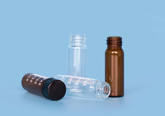 De duidelijke amber Schroefdopflesjes van het Polypropyleenxhphapack 4cc Glas